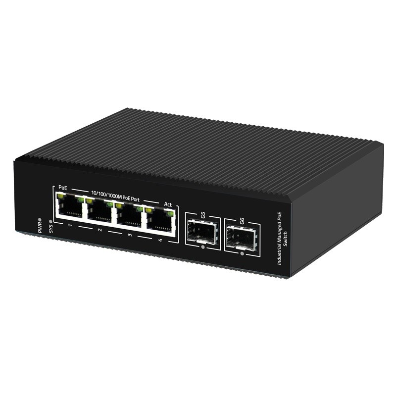 6 Ports 2.5G Managed Industrial PoE Switch