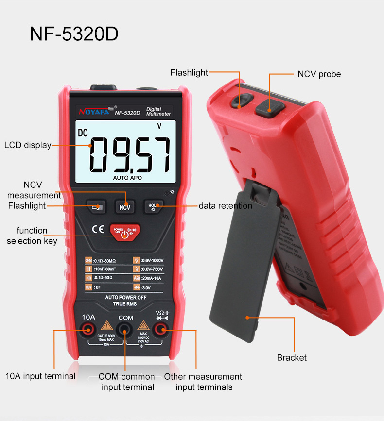 Nf Multimeter multifunction digital multimeter measuring Ohm voltage dc ac diode ...
