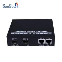 Gigabit Ethernet Fiber Switch 8Optical Port 2Electrical Port RJ45 Port SFP  Fiber