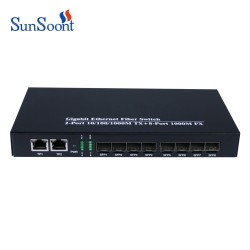 Gigabit fiber optic switch with 8 SFP slot