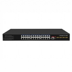 28 Port 10G Uplink 24 Port Gigabit L3 Managed Ethernet POE Switch