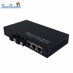 100M 2 SC fiber port and 3 RJ45 port fiber optic switch