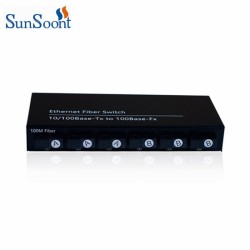 100Mbps 6 SC fiber port and 2 RJ45 port fiber switch