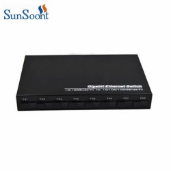 100Mbps 8 SC fiber ports and 1000Mbps 2 RJ45 port fiber switch