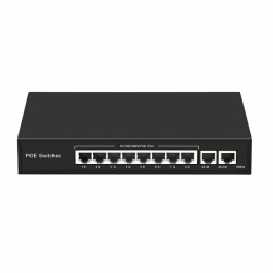 Gigabit POE Switch with 8 POE ports and 2 RJ45 Uplink