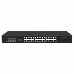 Gigabit POE switch with 24 POE ports and 2 SFP uplink